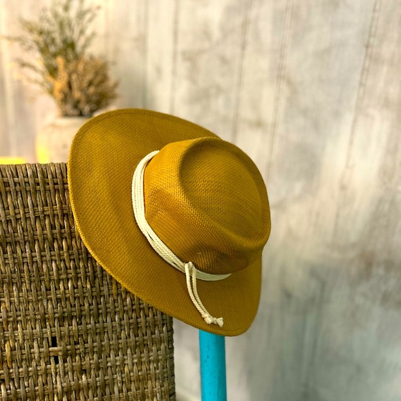 Anthropologie straw hat with white rope tie NWT - Picture 1 of 4